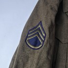 Vtg Wwii Us Army M1944 Ike Jacket Brown Wool Size 38r 2nd Infantry Division