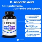 Healthfare D-aspartic Acid  daa  3000mg 200 Capsules Daa Premium Amino Acid