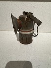 Vintage Justrite Carbide Miners Lamp Antique Acetylene Mining Lantern Reflector