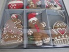 Potterybarn Gingerbread Felt Christmas Ornaments New In Box Set  6 Ornaments New