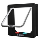 4 Way Safe Adjustable Lockable Locking Pet Cat Door Brushy Flap Screen L Size