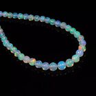4-5mm Natural Ethiopian Multi Fire Opal Round Ball Gemstone Beads Strand