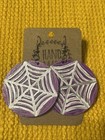 Spider Web Earrings New - Large   Round