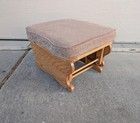 Vintage Oak Wood Gliding Ottoman Footstool Nursery baby rocker Glider Stool M86