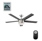 Merwry 52 In  Integrated Led Indoor Brushed Nickel Ceiling Fan With Light Remote