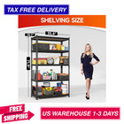 72 h Garage Storage Shelves 3000lbs     5-tier Adjustable Utility Steel Metal Rack