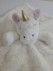 White Unicorn Fleece Soft Fluffy Plush Stuffed Baby Lovey Security Blanket 14 