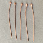 Ball Pin Headpins 1 5  Inch 24 Gauge Solid Copper 2mm Ball Q30 Per Pkg
