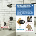 Black Tub Shower Faucet Set Complete 8 In Rain Shower Head And Tub Spout W valve