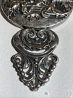 Vintage Antique Silver Plated Hand Held Fancy Victorian Mirror Stamped Denmark