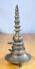 19th C  Indian Bronze Stupa Tripod Inkwell Antique