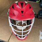 Cascade Seven Model R Red Lacrosse Helmet Standard Size 12 X 7 Custom Bad Apples