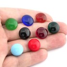 2 Pcs Glass Round Cabochon 14mm Czech Flat Back  Cab74