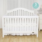 3pcs Crib Rail Cover Protector Safe Teething Guard Wrap For Standard Crib White