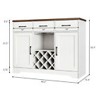 Modern Sideboard Buffet Cabinet W wine   Glass Rack  3 Drawers   2 Doors Kitchen