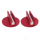 2pcs Universal Slotted Magnetic Jack Pad Pinch Weld Frame Rail Adapter Red