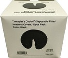 Therapist s Choice Disposable Fitted Face Rest Covers  50 Pcs Per Box  Black