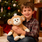 Plush Monkey Stuffed Animal Cute Monkey Toys Birthday Gifts For Kids 13 Inch Tan