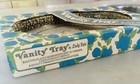 Vintage Gold Filigree Mirrored Vanity Tray Hollywood Regency Dresser Perfume 