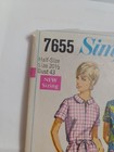 A Line Dress 20 1 2 Simplicity 7655 Sewing Pattern Cut Vtg Pockets Pullover Mini