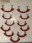Vtg Deco Bakelite Red Marbled Drawer Pulls Cabinet Handles Set Of 11 Jen