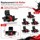 5 Pack Ir40t Ink Roller  Black red - Compatible With Sharp El-1801v   