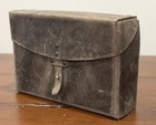 Galen Leather Writer   s Medic Bag Crazy Horse Gray Pen Slot Stationery Organizer