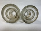 Pair Of Hemingray 45  cd155  Clear Glass Insulators Made In Usa 1944 Vintage