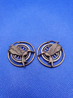 The Hunger Games Movie Mockingjay Logo Bird Hoop Earrings Lionsgate Bronze Tone