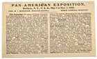 1901 Pan-american Exposition Trading Card Souvenir - Buffalo  Ny