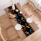 Swedish Christmas Dala Horse Folk Art Table Runner Traditional Sweden Scandinavi