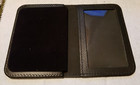 Leather Badge Holder Wallet Shield Security Black Case Officer Id Police Marshal