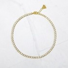 Women s Stunning Anklet 2ct Round Cut Simulated Diamond 14k Yellow Gold Plated