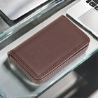Pu Leather Business Card Holder Wallet Magnetic Closure Credit Card Case