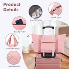Gowill 4 Piece Luggage Set Hardside Spinner Wheels Expandable Duffle Bag Pink