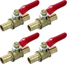 3 8 Inch Brass Mini Shut Off Ball Barb Valve For Water Fuel Hose Gas Line Rv Air