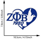 Zeta Phi Beta - Sorority - 1920 - Heart Dove - Embroidered Iron-on Patch
