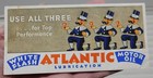 1930 s Vintage Atlantic Motor Oil White Flash Use All Three Ink Blotter