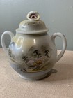 Vintage Old Japanese Porcelain Teapot   Glossy Finish Beautiful Scene
