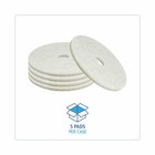 Boardwalk Natural Burnishing Floor Pads  20  Diameter  White  5 carton New