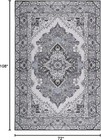 6x9 Area Rug For Living Room Bedroom Machine Washable Rug  Vintage Rug Low Pile