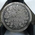 1858 Canada Silver Five Cents  5c  Victoria  Km  2  First Year 