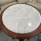 Carved Mahogany Marble-top Plant Stand side Table Vtg Chinese Early 20th Century