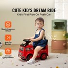 Kid Ride On Fire Truck Push Along Toy Stroller For Toddler 1-3 Years Red 48 5 Lb