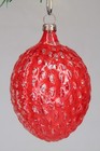 Vintage Antique Blown Glass Red Strawberry Berry Christmas Ornament Germany