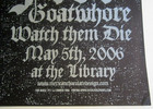 High On Fire Poster W goatwhore 2006   Library Concert Artist Jared Connor
