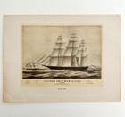 Clipper Ship Hurricane Of New York 1942 Art Antique Print Nautical Dwv5b