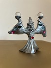 1987  Wizard Holding Duel Orbs 2 5  Pewter Figurine Spoontiques Cmr 588