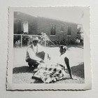 Vintage B w Snapshot Photograph Beautiful Black African American Woman Man