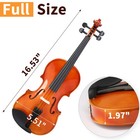  1 8 Acoustic Solid Wood Violin Case Bow Rosin String Shoulder Rest Natural